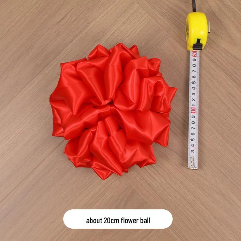 Große rote Seidenhortensienkugel für Hochzeiten, Banddurchschneidungen und Einweihungsfeiern
