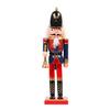 Wooden Nutcracker Decor 30cm Hand-Painted Soldier with Moving Jaw Christmas Mantel & Tree Decoration