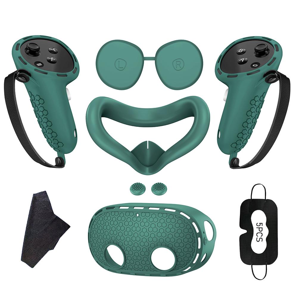 Silicone Cover Set Controller Grips VR Shell Cover VR Silicone Case for Meta Quest 3S VR Headset Accessories