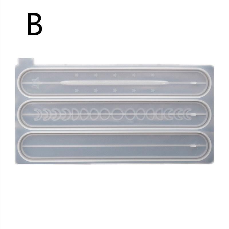 DIY Resin Epoxy Crystal Epoxy Mirror Silicone Moon Phase Star Incense Line Board Plug Silicone Mold Incense Box