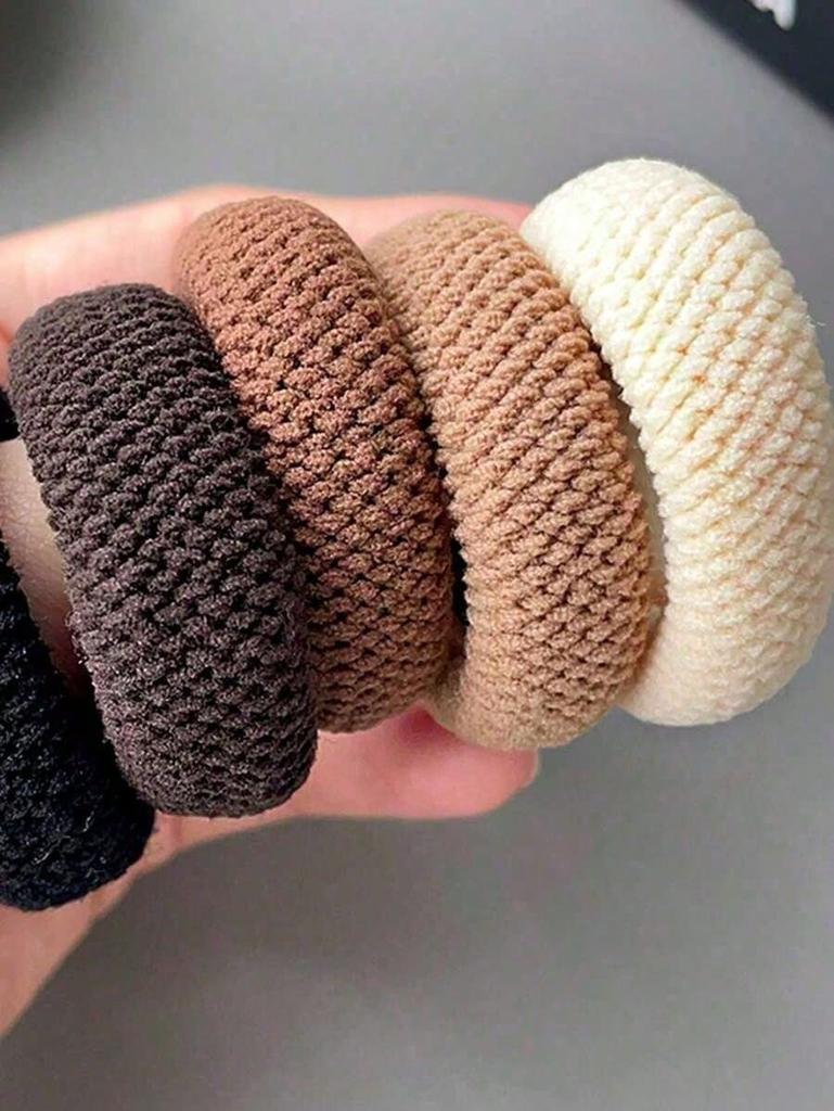 Mix Color High Elasticity Thickened Versatile Simple Scrunchies, Hair-Friendly Hair Tiesponytail Holdershair ElasticsHair Rope