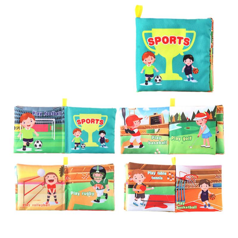 Soft Stereoscopic Infant Cloth Books Early Education Toy English Book Palm