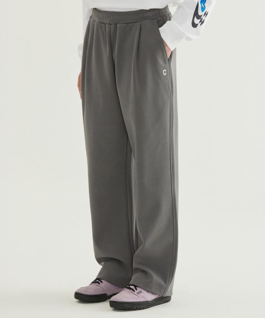COVERNAT C Logo Semi-Wide Sweatpants Heather Grey