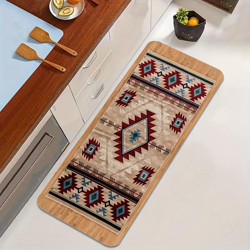 Vintage Persian Tribal Runner Rug Boho Geometric Floral Non-Slip Floor Carpet Oriental Luxury Home Decor Rug for Hallway
