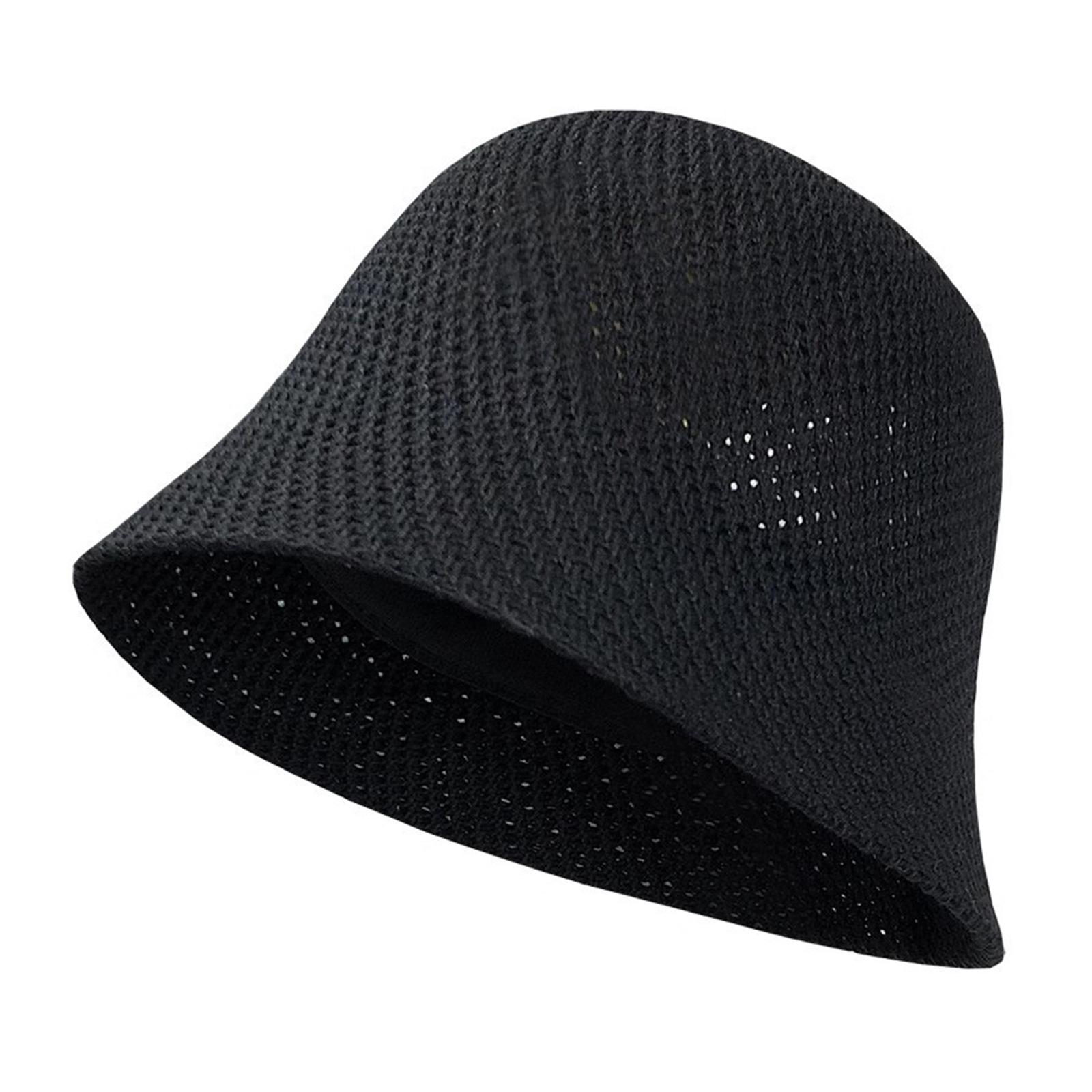 

Ручная работа Однотонная шляпа Вязаная шляпа-клош Вязаная шляпа для музыкального фестиваля Стильная шляпа-клош Шляпа рыбака чёрный