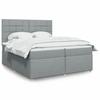 VidaXL Slat Bed Base with Mattress Light Grey 200x200cm Fabric 3291387
