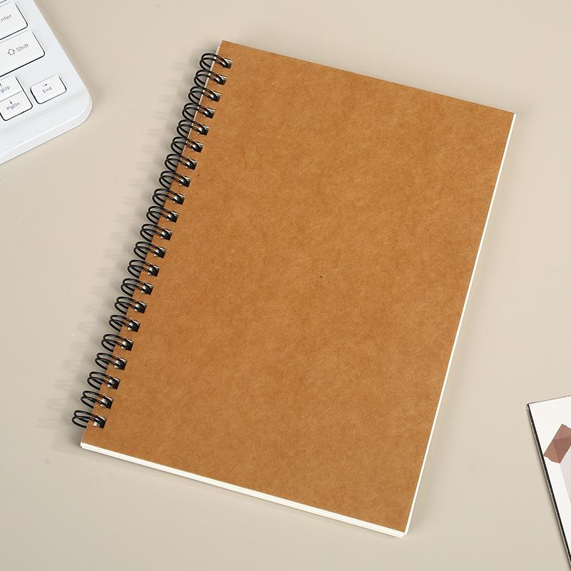 Individuelles A5 Kraft-Spiralnotizbuch mit Logo – Liniertes Büro-Tagebuch für Studenten