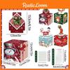 Jultema Mönster Papperslåda Set Semesterdekorationsrekvisita För Festlig Gåva