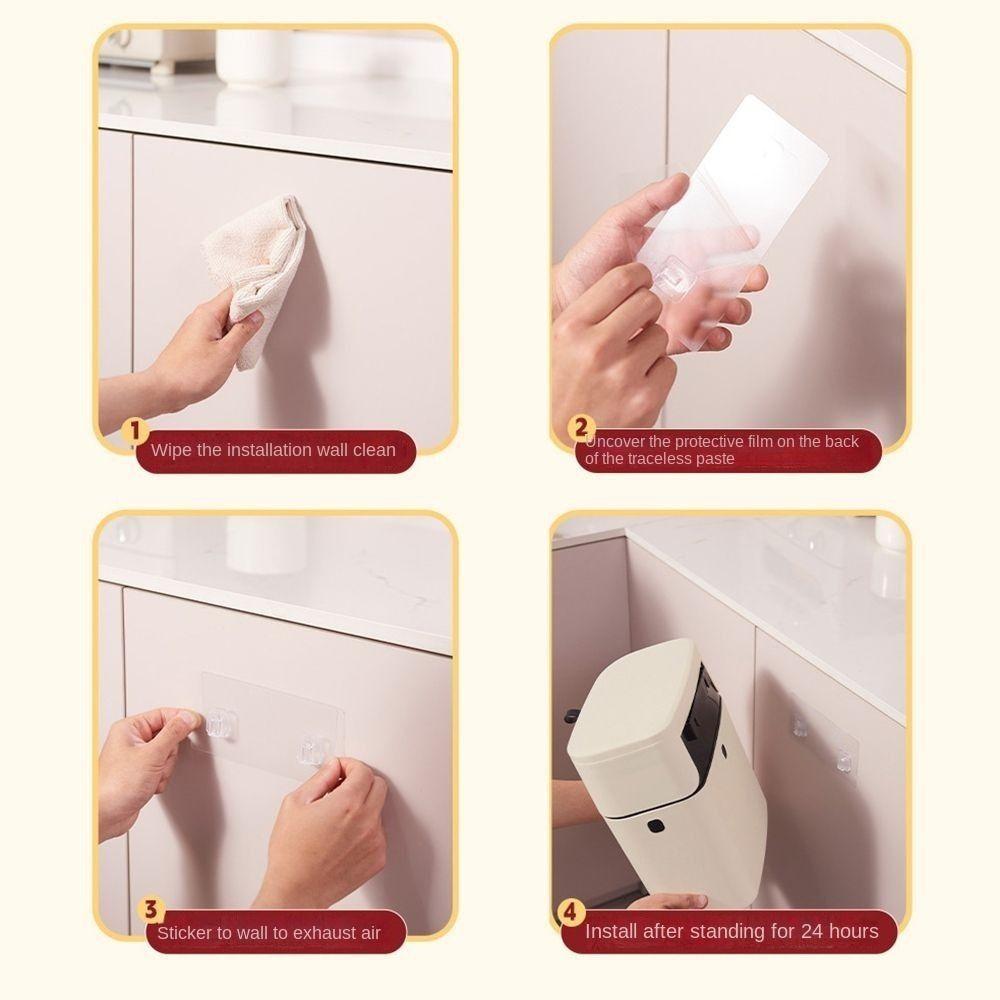 Punch Free Waste Storage Bucket Flip-Top Garbage Container Cute Wall Mounted Trash Can  for Home