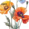 Weather Resistant Floral Window Decals 2Pcs Watercolor Flower Wall Stickers, PVC Waterproof Decals, Peel And Stick Indoor Outdoor Stickers Art Decor,