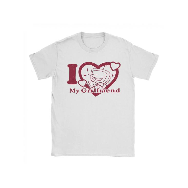 Men' & Women' I Love My Girlfriend Mr Tenna T-Shirt - Deltarune Game Spamton Harajuku Tee, Anime Couple Shirt With Hot Transfer Print, Short Sleeve