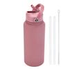 1L Sports WATER BOTTLE With Handle And Straw Stainless Steel Large Capacity Vacuum Flasks Drinkware Large Mouth GymThermos CUP