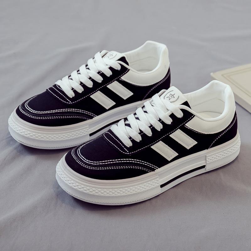 Spring and Autumn New Canvas Shoes Women's Versatile Flat Bottom Breathable Student Cloth Shoes Women's Shoes Autumn