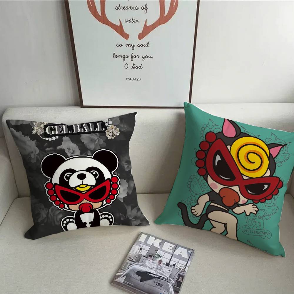 Japan Fashion H-Hysteric M-Mini Pillow Case Home Decor Throw For Sofa Bed Car Room Decor Gift Idea