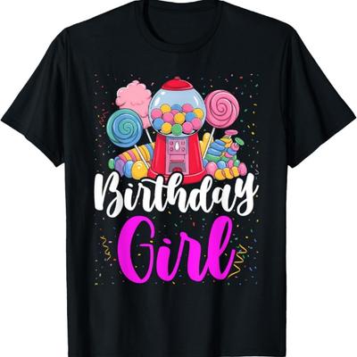 Candy Machine Birthday Girl Sweet Candyland Matching Family T-Shirt