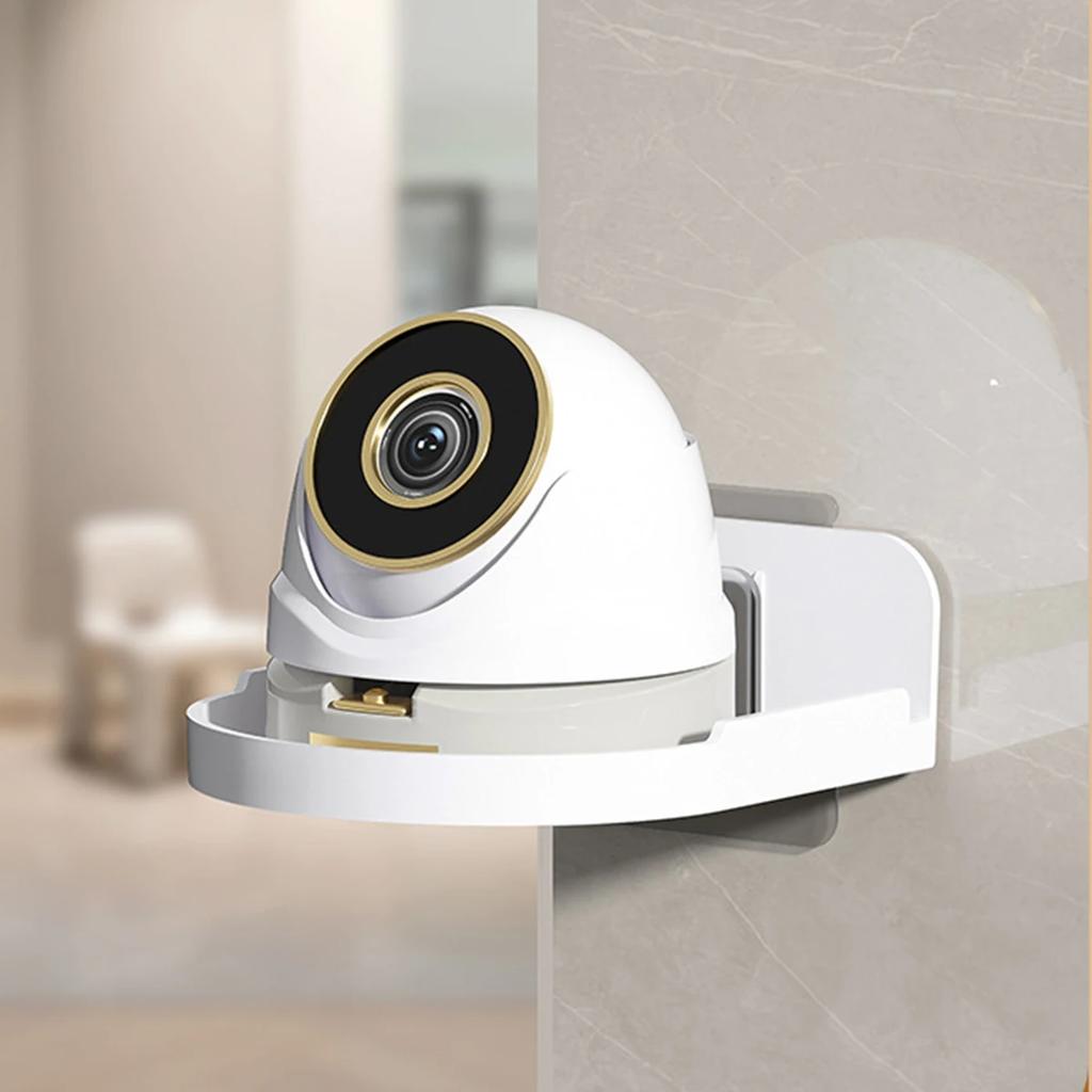 1PC Wall Mounted Camera Bracket Adhesive, No Drilling, Household Indoor Storage, Fixed Monitoring Rack, Tray, Item Storage KTY