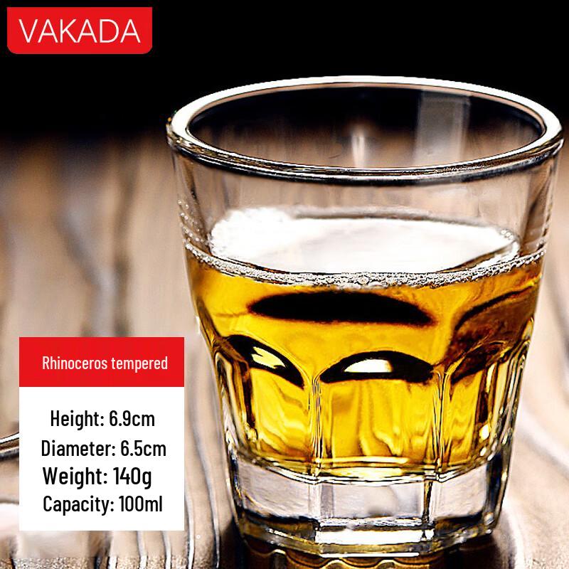 VAKADA Octagonal Glass Drink Mug