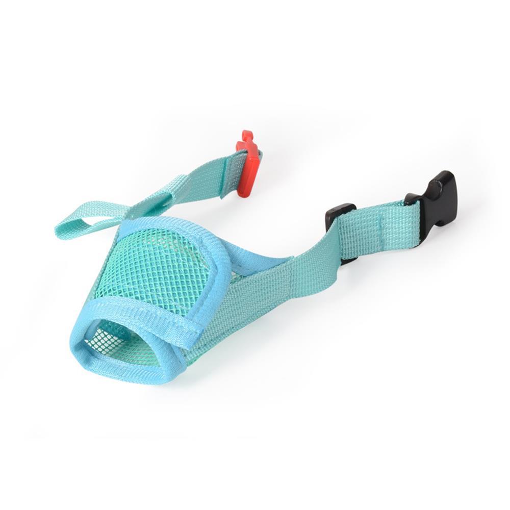 

Сетчатые намордники для собак для больших и маленьких собак, намордник, маска для груминга, защита от укусов и жевания, безопасность, дышащие, аксессуары для дрессировки питомцев L синий