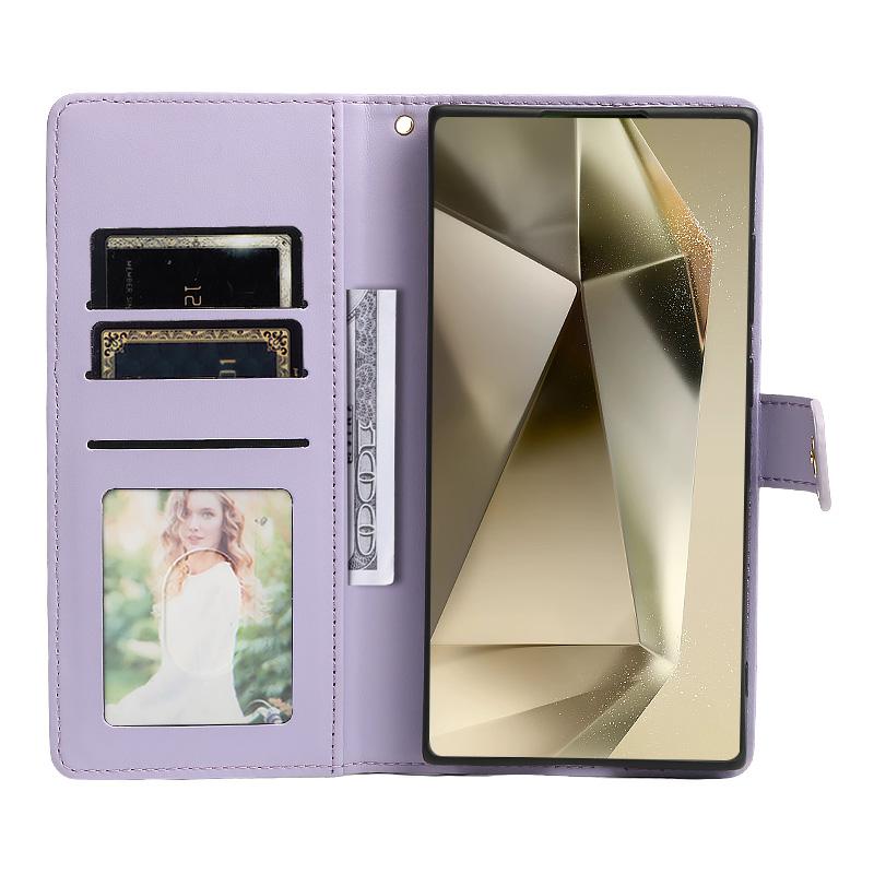 Business Leather Case for Samsung Galaxy S24 Ultra S23 FE S22 S21 S20 5G S10 S9 Plus 20 10 + Flip Wallet Card Holder Cover