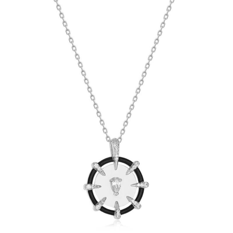 

ANIA HAIE Sparkle Point 925 Silver Medallion Necklace N053-08H single type