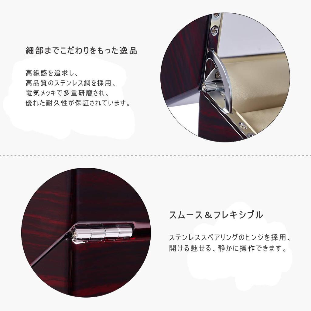 JQUEEN Watch Automatic Watch Winder with Mabuchi Made of Wood Winder, 2-Watch Winder, Motor, Quiet,