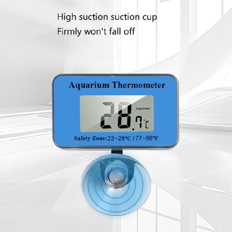 Submersible Aquariums Thermometers with Suction Cup Clear Digital Display Fishtanks Water Temperature Monitoring Device