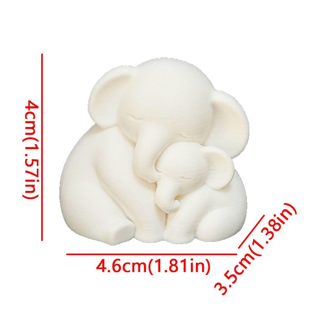 3D Printed Sitting Elephant Figurine Parent Child Elephant Sculpture Mother's Day Gifts