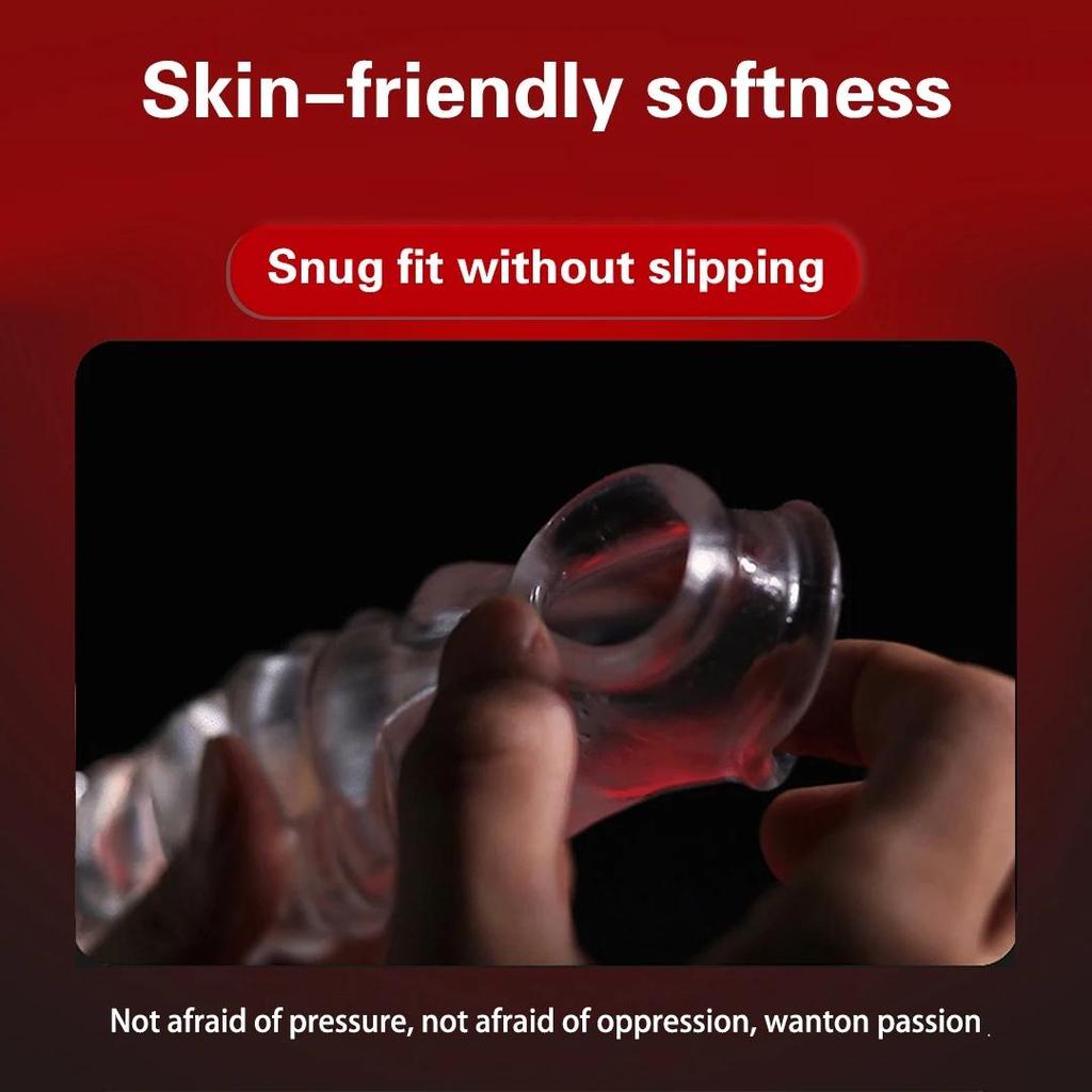 Prodloužení rukávu pro zvětšení penisu Vibrační kroužek na penis Opakovaně použitelné kondomy Sexuální hračky pro muže Vibrace bodu G