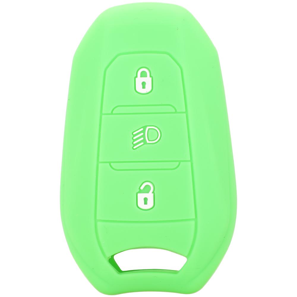 Jingyuqin Shell Cover Holder Car Key Fob Case For Peugeot 208 DS3 5008 DS5 DS6 For Citroen C4 C5 X7 Silicone Rubber Smart
