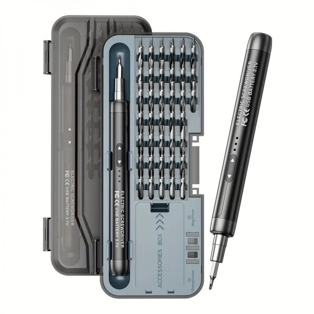 47pcs Electric Screwdriver Set Cordless Power Drill with LED Light Screw Bits Kit Home Repair Tool DIY Tools Gift