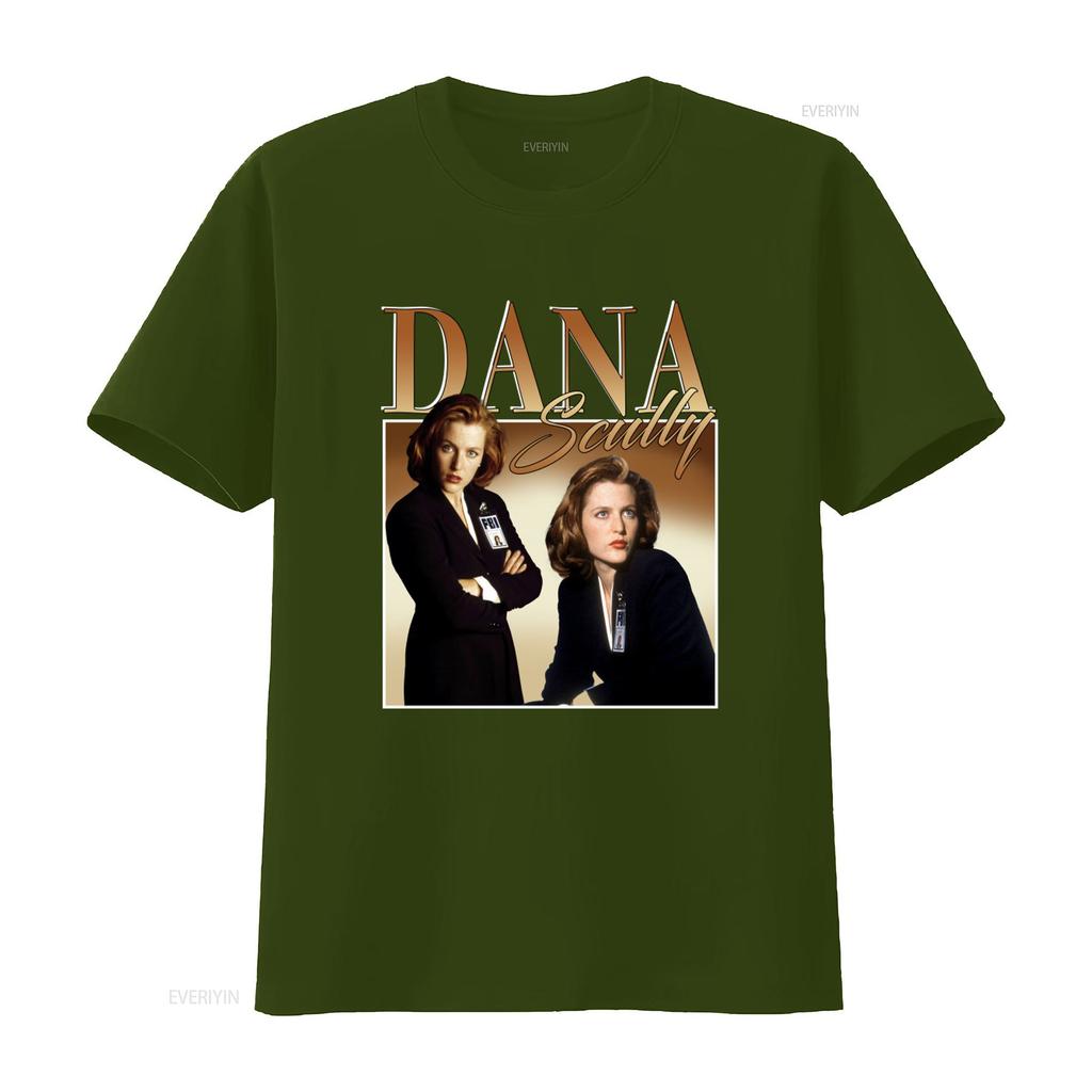 Tha012501 The X Files Gillian Anderson Dana Scully 90er Jahre T-Shirt Für vintage gewaschen dehnbar Mode Bequeme Streetwear