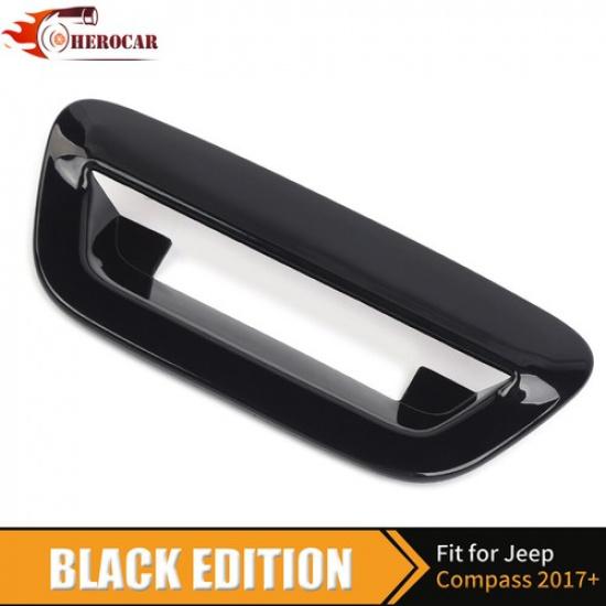Black Tailgate Rear Door Handle Cover Shell For Jeep Compass 2017+ Accessories