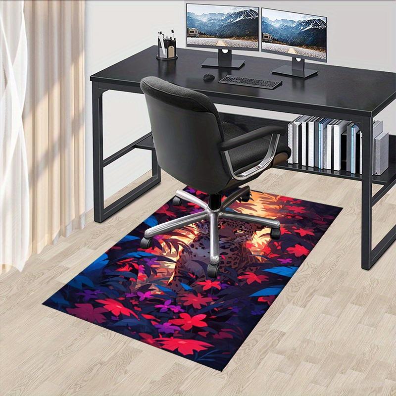 

1pc. Exotic Leopard Jungle Print Rug for Home Decor, Office Carpet, Outdoor Mat, Gift Idea - Vibrant Floral Patterned Rug with Wild Animal Design 60cm by 90cm