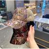 Hat Female South Korea Color Sequin Peaked Cap Summer Breathable Mesh Baseball Cap Youth Traveling and Shopping Sun Hat