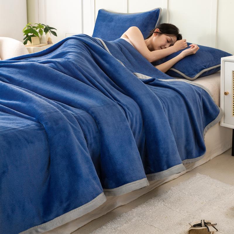 Thickened Muuji Flannel Milk Velvet Throw Blanket
