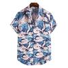 Men's Retro 90s Printed Shirts Hawaiian Short Sleeved Button Up Shirt Tropical Vacation Beach Shirt Men's Casual Loose Tops