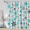Best-Selling Christmas Digital Print Shower Curtain Waterproof, Includes Plastic C-Shaped Hooks
