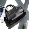 New Bowling Shell Bag Women's Genuine Cowhide Handbag with Pleated Design Large Capacity Crossbody Shoulder Bag for Commute Fashion Daily Use Bag