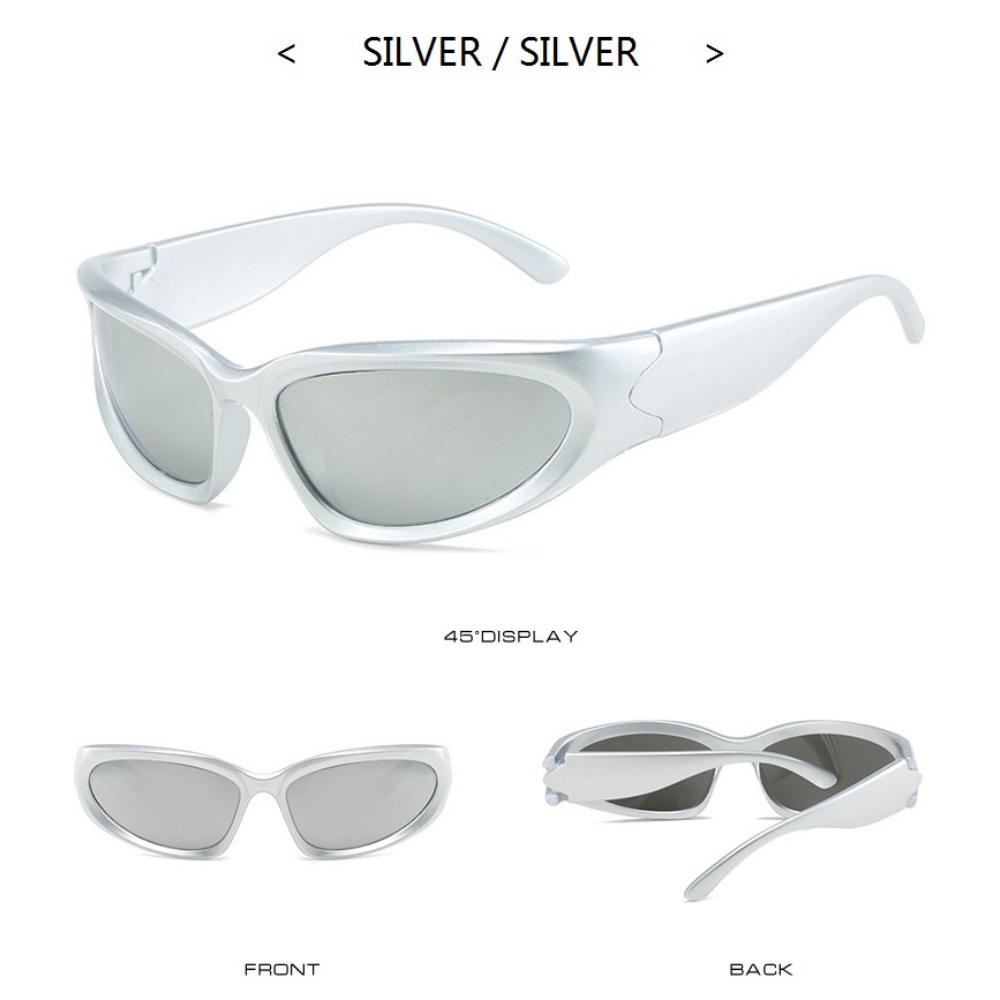 Popular Women's Sunglasses Punk Sunglasses Unique Sports Sun Glasses Men UV400 Goggle Shades Mirror Colorful  Eyewear