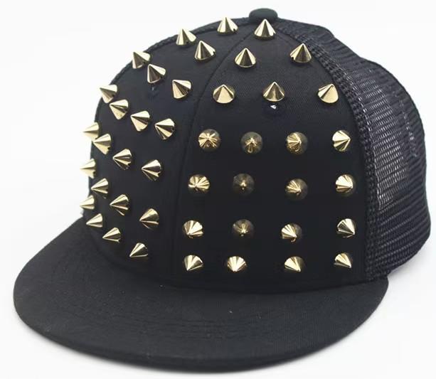 

Baseball Caps For Both Men Women Boys Girls Punk Studded Baseball Hip-Hop Hat Adjustable Snapback Spike Rivet Stud Cap 56-60CM ADULT