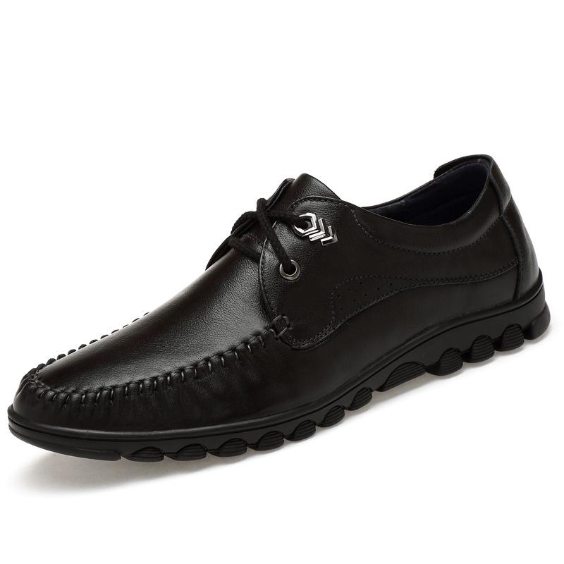 Men s Spring & Autumn Fashion Slip-On Leather Shoes - Breathable, Casual, British Style. 41