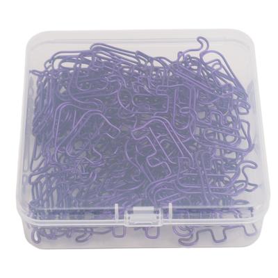 100pcs Paper Clip Cute Elephant Shaped Stainless Steel Paper Clip with Storage Box for Photo