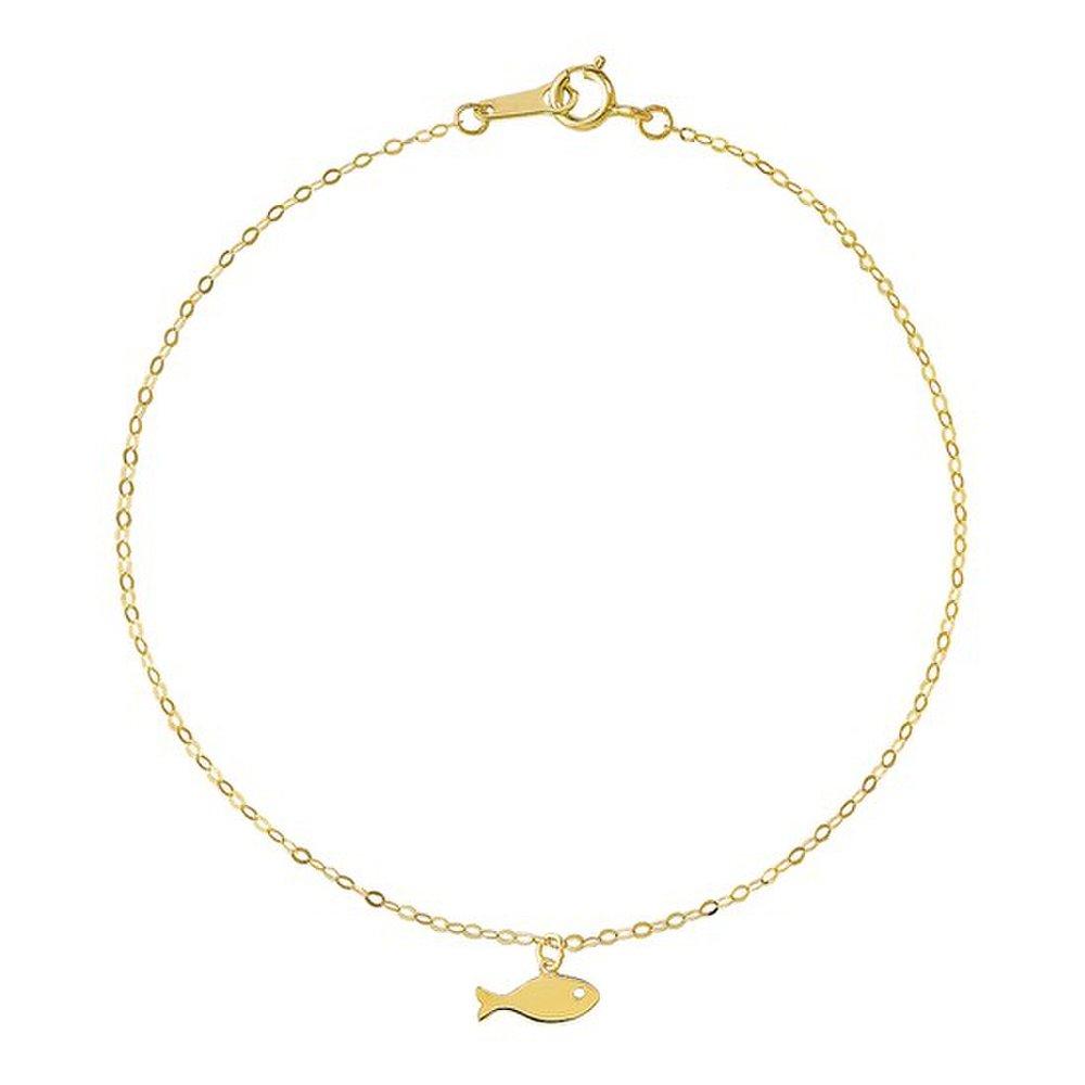14K Basic Fish Bracelet