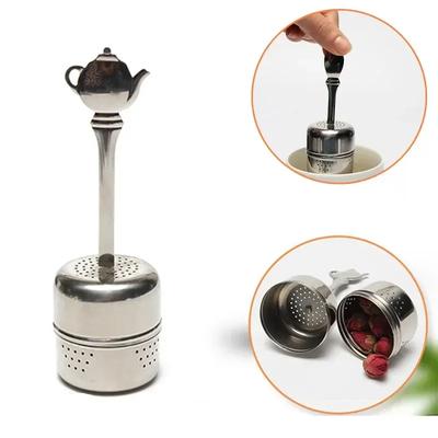 Stainless Steel Tea Filter Teapot Tea Strainer Coffee Herb Spice Filter Diffuser Handle Tea Ball Spoon Infuser Filter