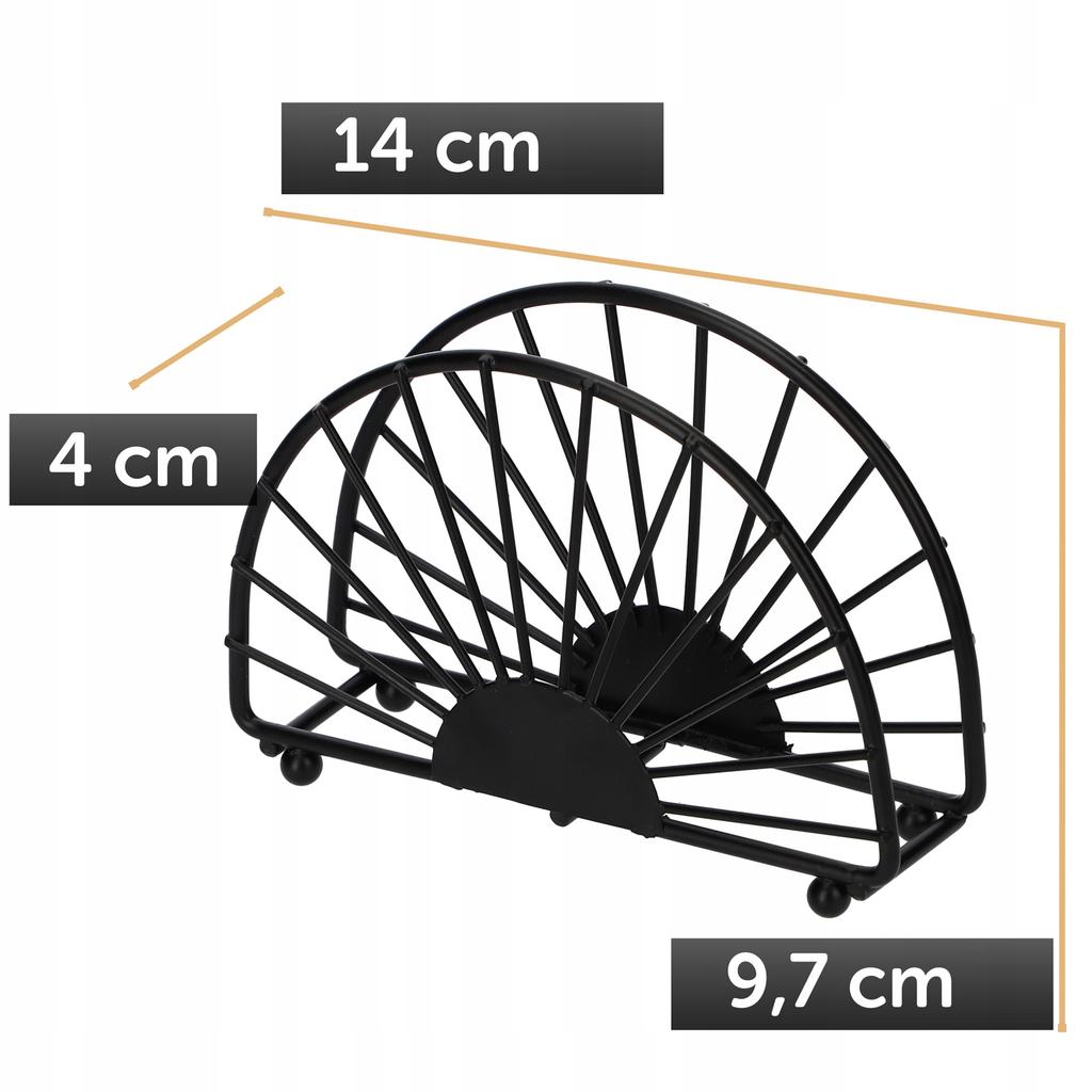 KADAX Napkin Holder Elegant Black