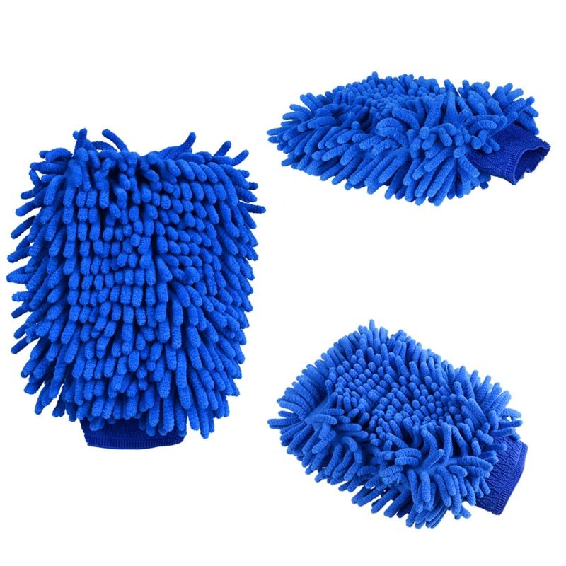 Soft Chenille Microfiber Wash Mitts Car Duster Double Side Cleaning Cloth Wax Detail Accessories Rag Sponge Waterproof