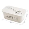 Butter Käse Aufbewahrungsbox Butter Schneidebox mit Deckel und Messer Arbeitsplatte Butterdose für Kühlschrank Küche