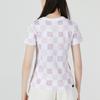 Puma Downtown Aop Tee Checkered Logo Sports Casual Breathable Round Neck Short Sleeve T-Shirt Women Tops Light-Purple 535379-02