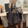 Retro Handmade Big Beach Tote Bag High Capacity Shoulder Solid Color Multifunction Handbags for Ladies