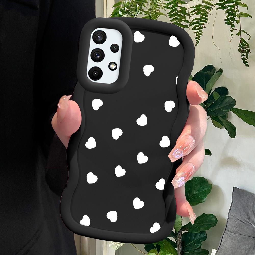 

М який силіконовий чохол Macaron Phone Case з малюнком Big Wave Edge Протиударний захисний гумовий чохол для Samsung Xiaomi Poco Redmi Redmi 14C 5G чорний